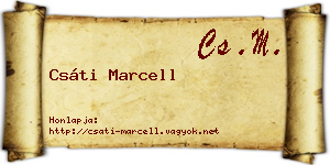Csáti Marcell névjegykártya