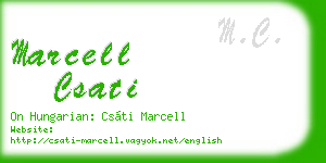 marcell csati business card