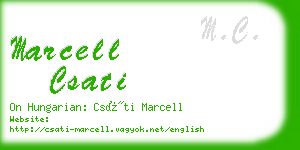 marcell csati business card